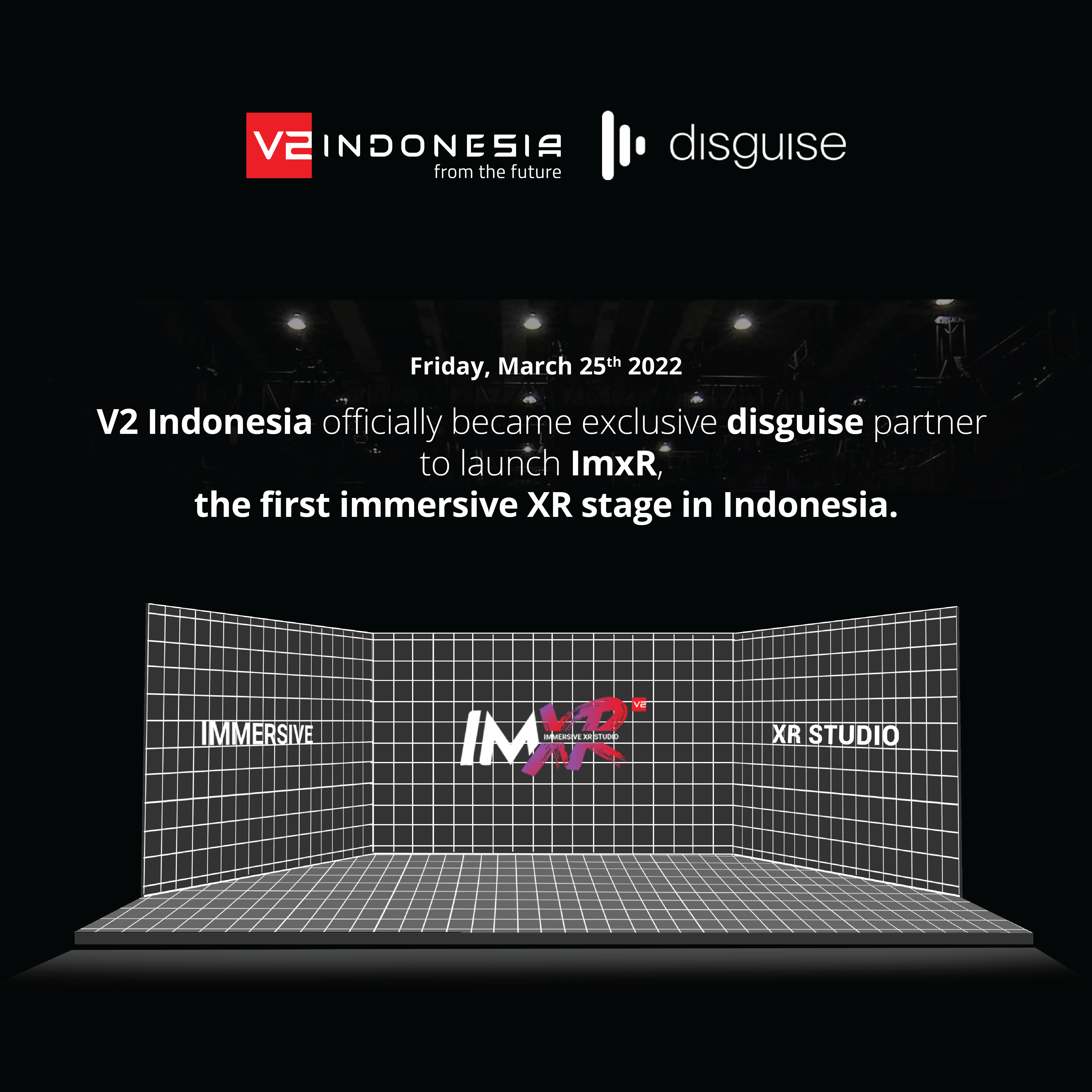 V2 Indonesia Proudly Announce ImXR, the first disguise-powered immersive xR stage in Indonesia