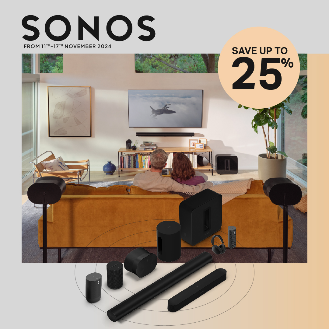 Skip the theatre. Home feels better with Sonos Home Theater Set